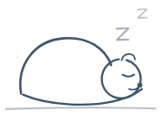 The condemned sleeping otter at 178 pixels: a featureless dome with a small detached head.