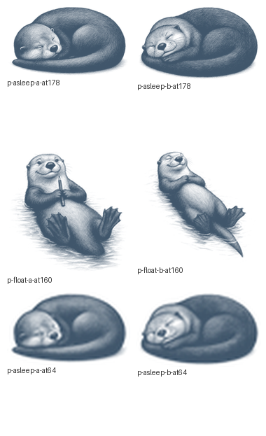 Pose variants generated by conditioning on the picked candidate, so every seat carries the same creature.